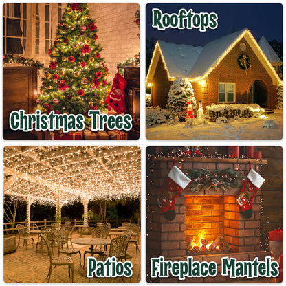 50 Incandescent String Lights Green Wire (White Bulbs)