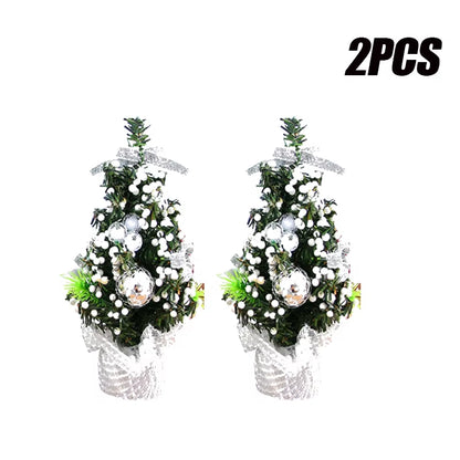 3PCS Christmas Tree Mini Christmas Tree Desktop Decorations Window Decorations Christmas Children'S Gifts Christmas Decorations