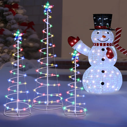 3 Pack Spiral Tree Christmas Decoration Outdoor,218 LED Christmas Tree Light Decorations,Christmas Yard Light with Stakes Decorations Outdoor Holiday Decor