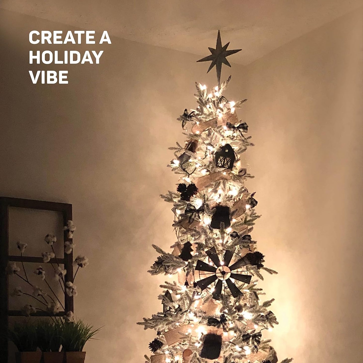 Christmas String Lights [100 Set] 25 Ft Warm White Christmas String Lights, for Xmas Tree, Garland, Holiday, Party Décor –Mini Christmas Lights for Tree Weather-Resistant (White Wire)