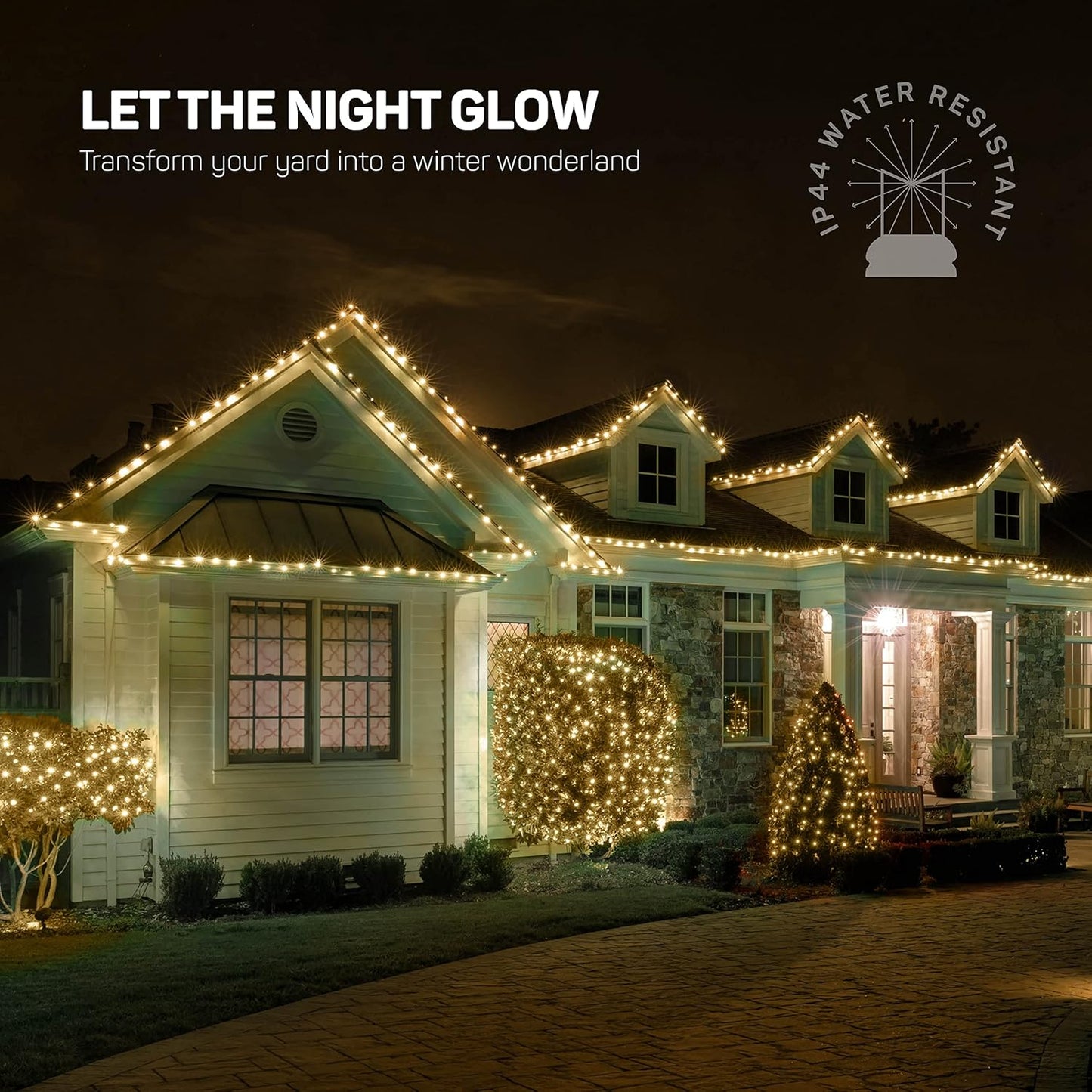 Christmas String Lights [100 Set] 25 Ft Warm White Christmas String Lights, for Xmas Tree, Garland, Holiday, Party Décor –Mini Christmas Lights for Tree Weather-Resistant (White Wire)