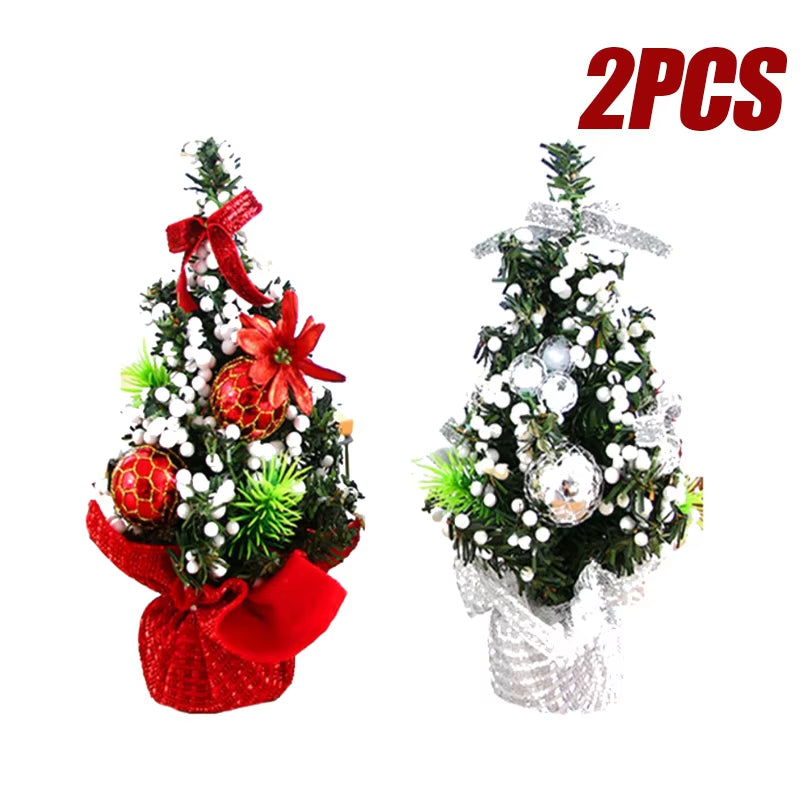 3PCS Christmas Tree Mini Christmas Tree Desktop Decorations Window Decorations Christmas Children'S Gifts Christmas Decorations