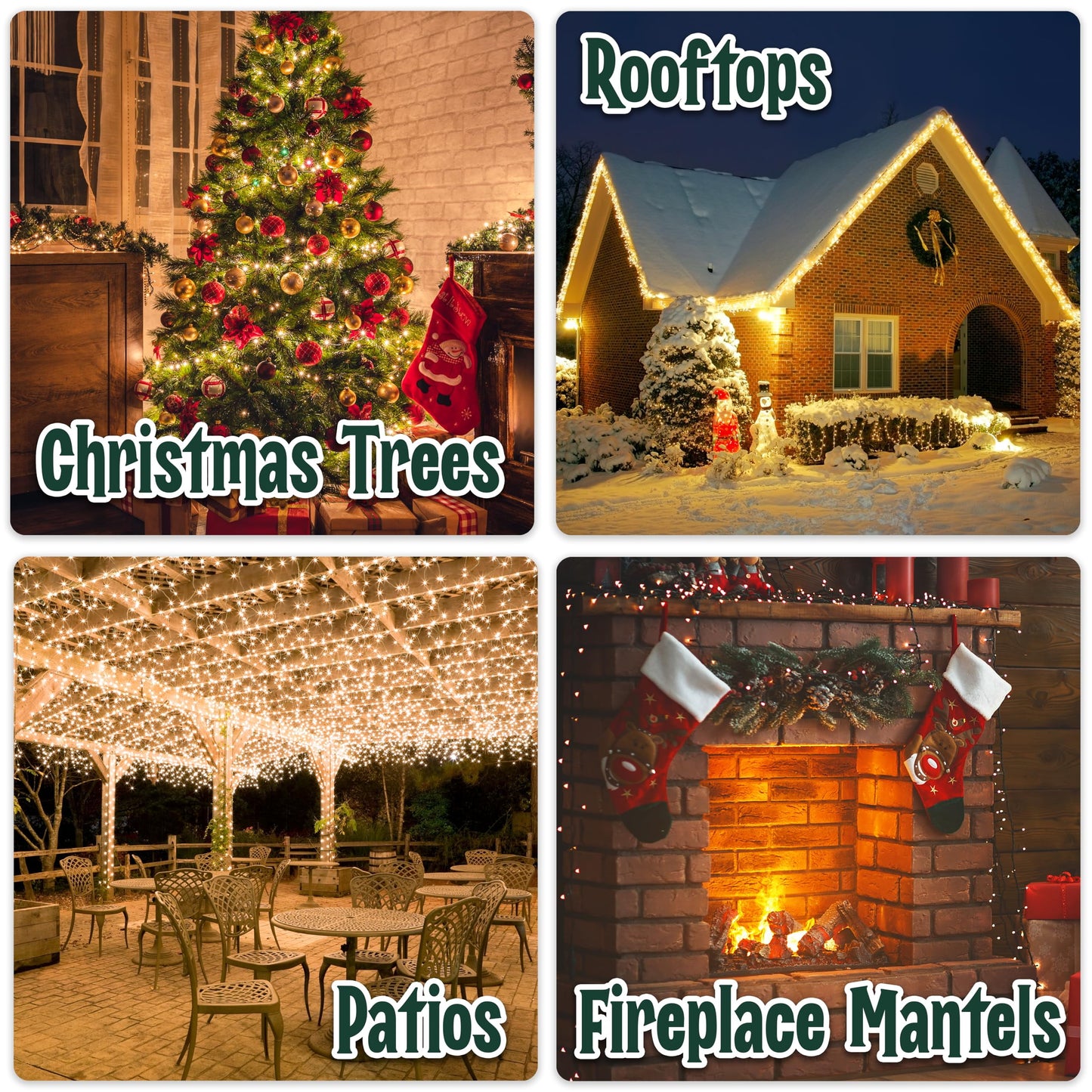 50 Incandescent String Lights White Wire (White Bulbs)