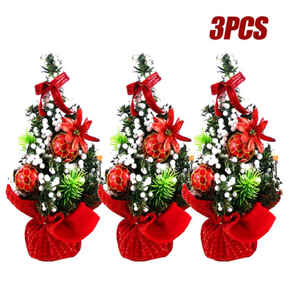 3PCS Christmas Tree Mini Christmas Tree Desktop Decorations Window Decorations Christmas Children'S Gifts Christmas Decorations