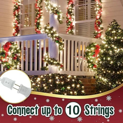 50 Incandescent String Lights White Wire (White Bulbs)