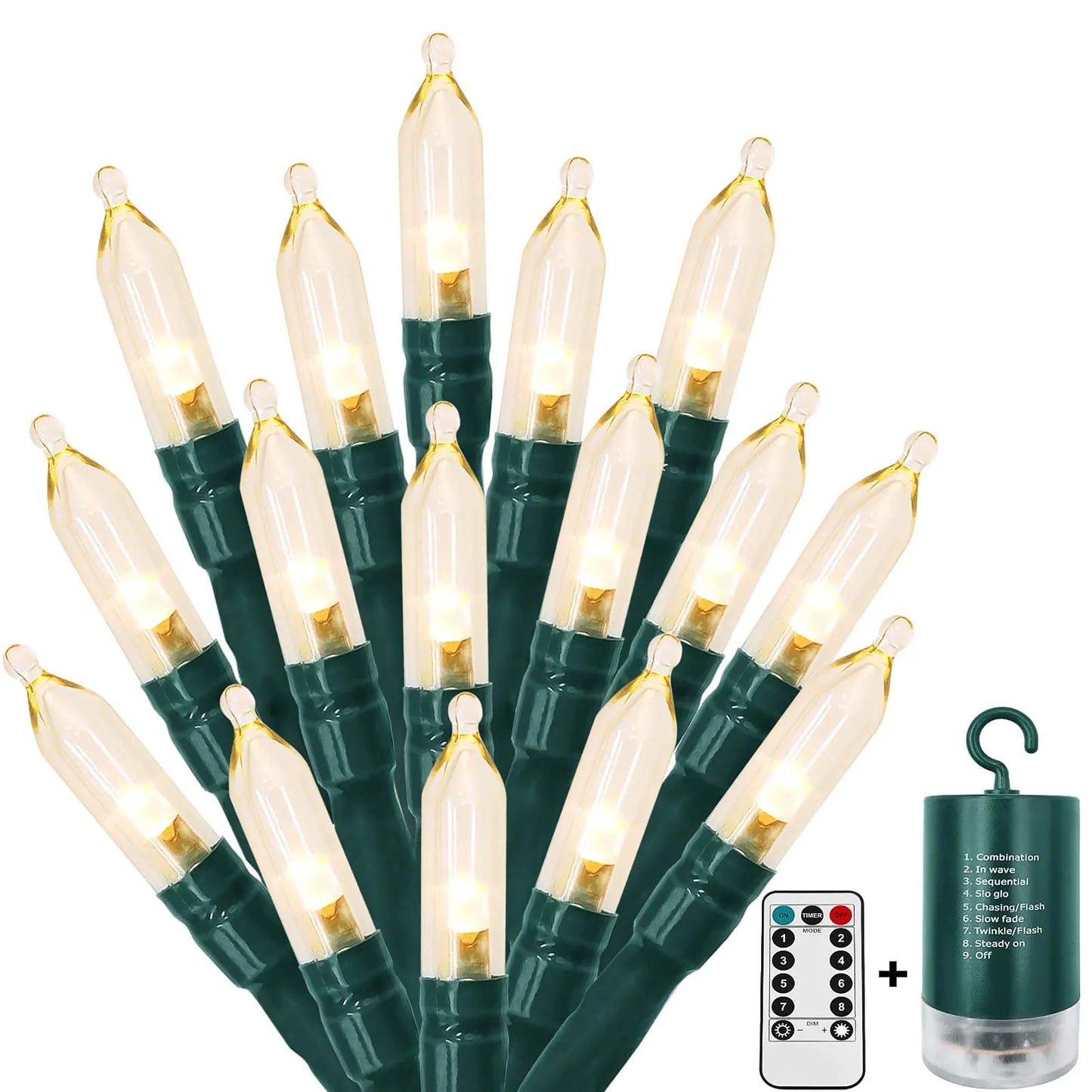 Christmas Lights, Battery Operated String Lights 100 LED 33Ft Mini Lights for Christmas Tree Wreath Party Christmas Decor, Warm White