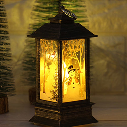 Vintage Style Decorative Lantern,Flame Effect LED Lantern,Christmas Lanterns Decorative Indoor Lanterns Decorative,Outdoor Hanging Lantern,Tea Lights Candle for Tree Window Decor