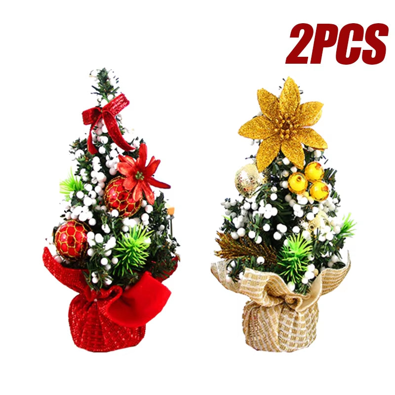 3PCS Christmas Tree Mini Christmas Tree Desktop Decorations Window Decorations Christmas Children'S Gifts Christmas Decorations