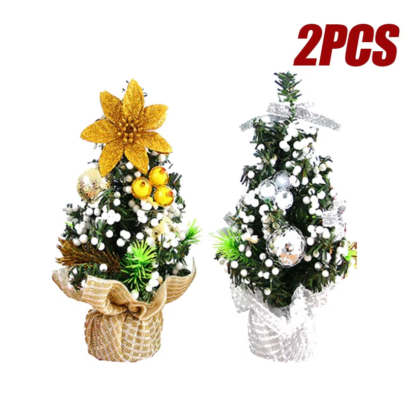 3PCS Christmas Tree Mini Christmas Tree Desktop Decorations Window Decorations Christmas Children'S Gifts Christmas Decorations