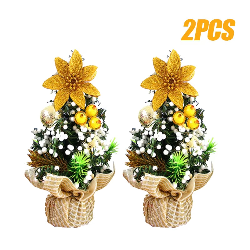 3PCS Christmas Tree Mini Christmas Tree Desktop Decorations Window Decorations Christmas Children'S Gifts Christmas Decorations