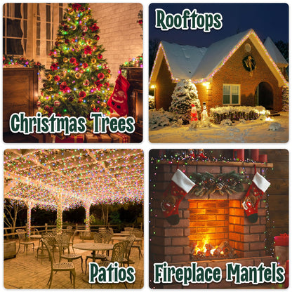 50 Incandescent String Lights Green Wire (Multicolor Bulbs )