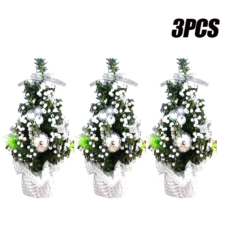3PCS Christmas Tree Mini Christmas Tree Desktop Decorations Window Decorations Christmas Children'S Gifts Christmas Decorations