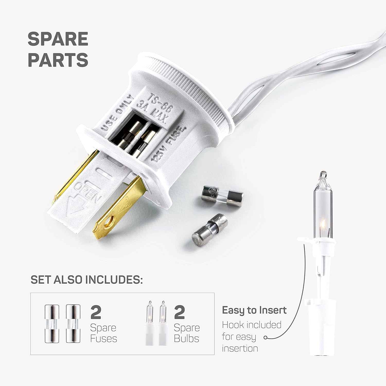 Christmas String Lights [100 Set] 25 Ft Warm White Christmas String Lights, for Xmas Tree, Garland, Holiday, Party Décor –Mini Christmas Lights for Tree Weather-Resistant (White Wire)